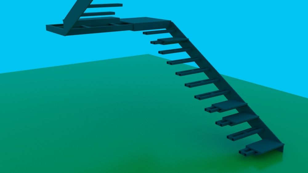 Лестница парящая консольная