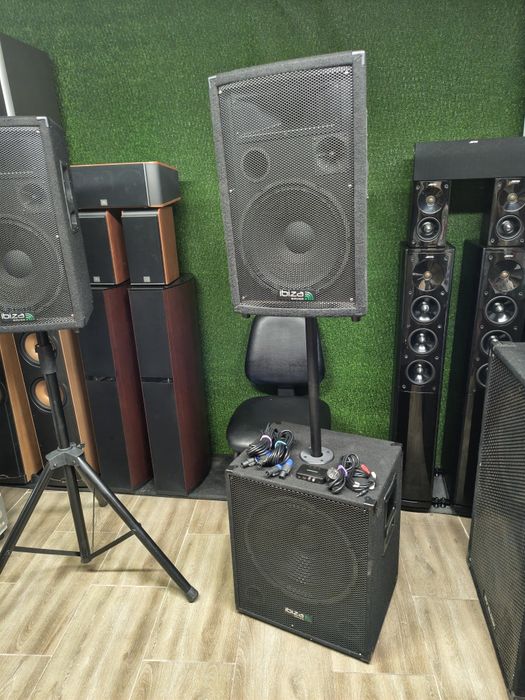Активна система IBIZA cube-1512 с Bluetooth 15-ка бас каса с 2 бр 12-ки