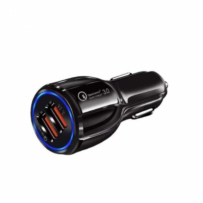 USB зарядно за кола Quick Charge 3.0 с 2 порта 30W
