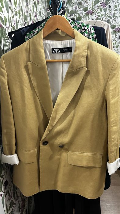 Пиджак льняной zara