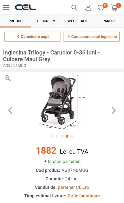 Carucior bebe Inglesina Trilogy