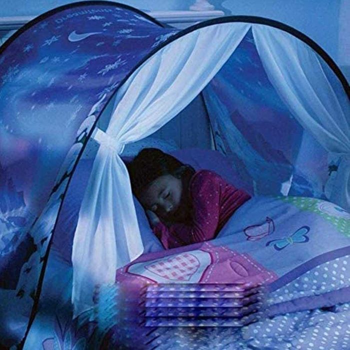 Светеща Детска палатка за легло с дистанционно, за игра, Dream Tents