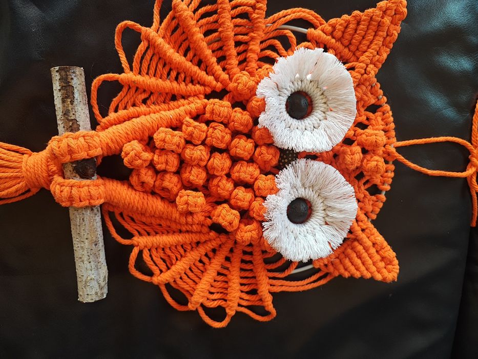 decoratiune interioara bufnita  lucrata manual