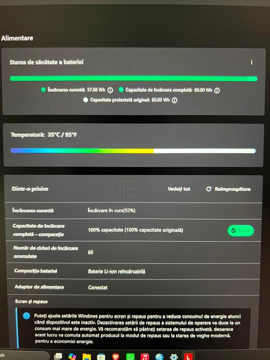Lenovo LOQ 15 baterie 100%