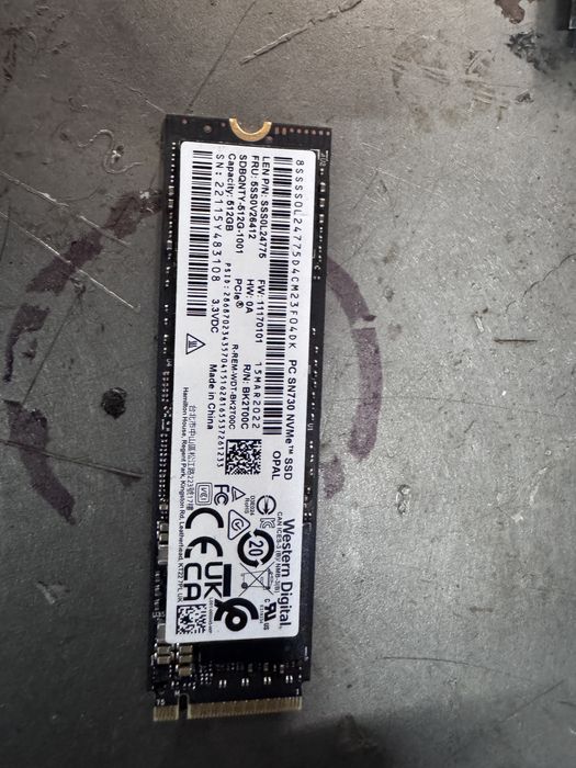Ssd 512gb m.2 nvme.