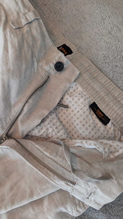 Ленен мъжки панталон Hugo Boss 33-34