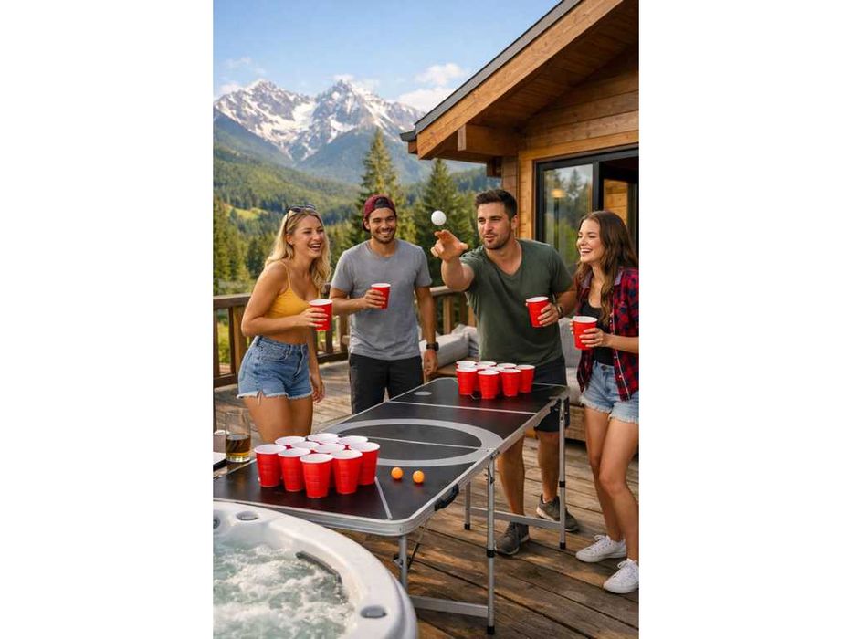 НОВИ! Сгъваема маса за бира понг 240см Beer Pong