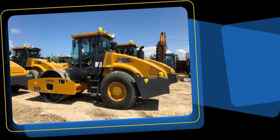 XCMG XS163 — 16-тонный гидравлический одновальцовый грунтовый каток