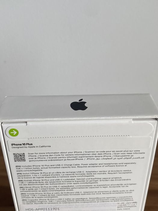 iPhone 16 Plus, 128 GB, Black, Sigilat, Cod produs: 4306