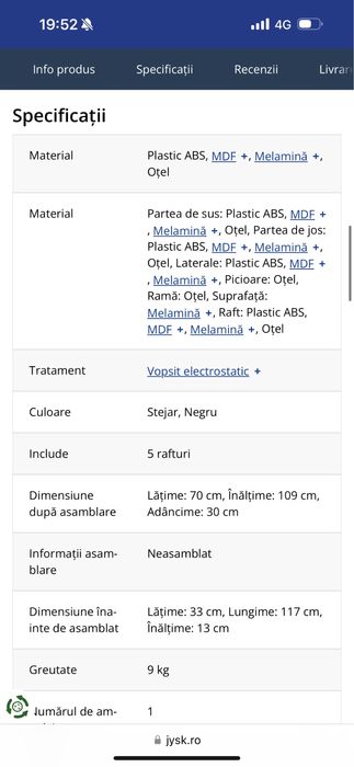 Etajere Jysk la pachet