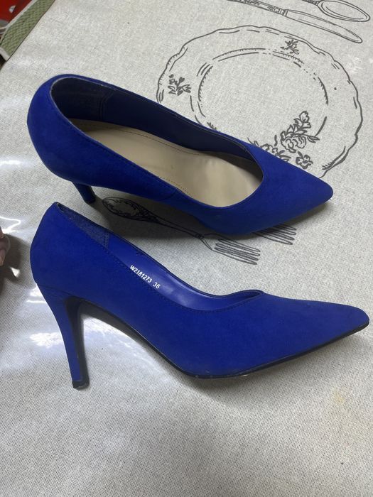 Каблук Туфли женский синий