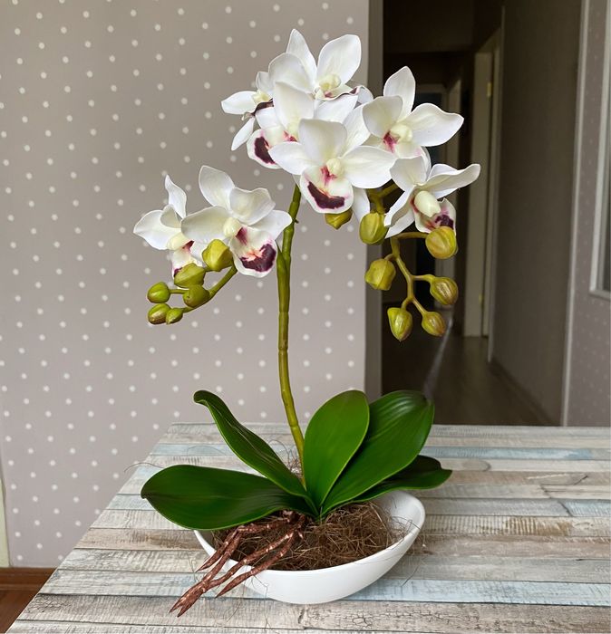 Искусственная орхидея латекс интерьерная