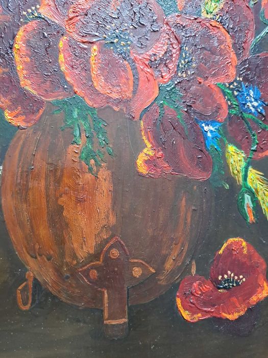 tablou pictura pe pfl 40/31 cm romanesc semnat