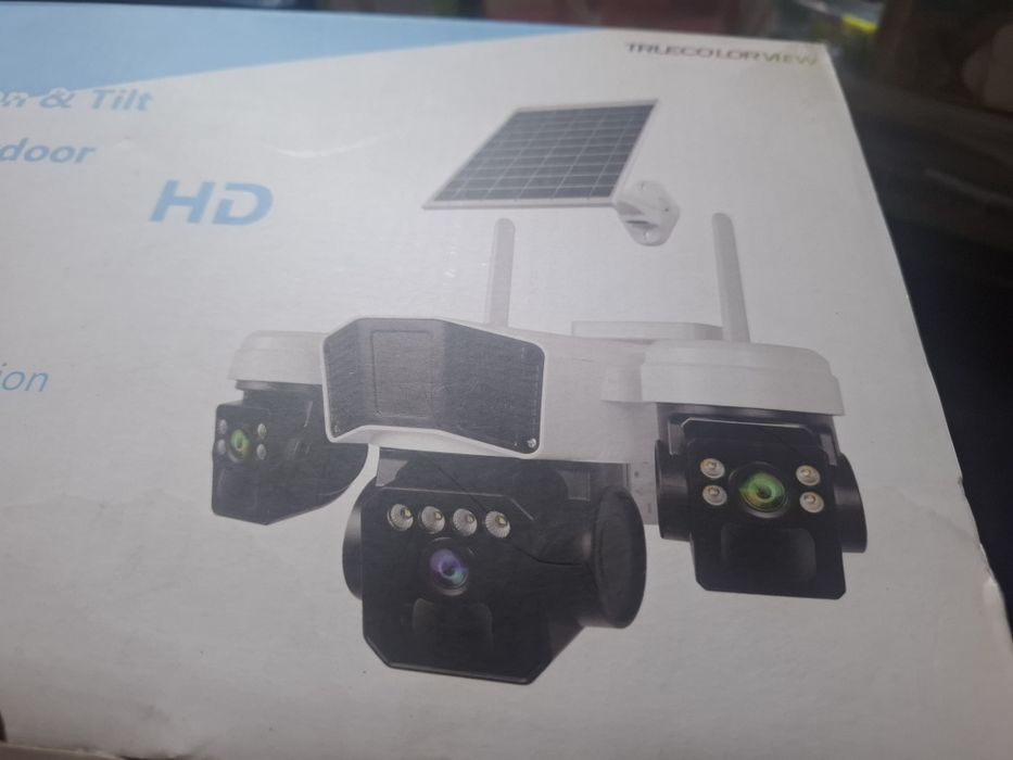 Камера ,Solar triple lens pan Tilt 360
