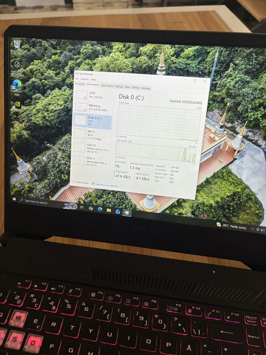 Laptop Gaming• Asus Tuf Fx505• 120Hz• tastatura RGB• Ryzen 5-3550H• GTX 1650• 16gb ram