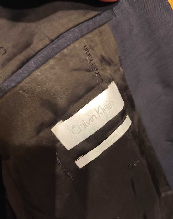 Sacou blazer 48 M slim premium Calvin Klein lana virgina navy