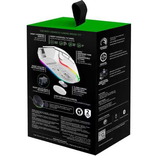 Mouse Gaming Wireless RAZER Basilisk V3 Pro 30K Dpi Bluetooth Alb Nou Sigilat Garantie