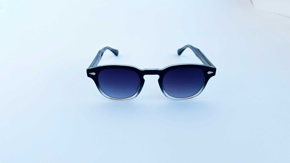 Ochelari de soare Moscot Lemtosh Style - Rama Neagra Lentile albastre