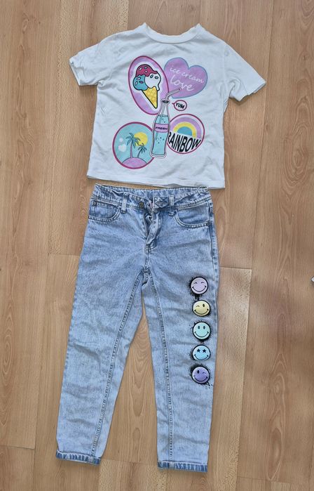 Джинсы футболка кофта для девочки