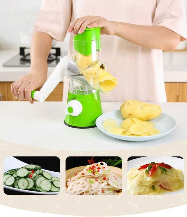 Интересно ренде тип ръчна мелничка с 3 рендета от неръждаема стомана