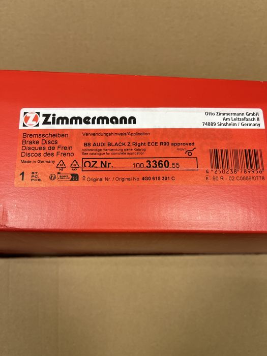 Дискове Zimmermann за Audi A6 C7