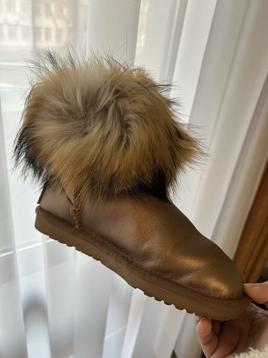 Боти с естествен косъм лисица
