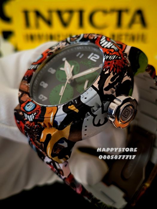 INVICTA Flux green dial 52 mm, Инвикта нов мъжки часовник