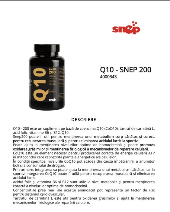 Q10 - Snep200 - 60 caps.
