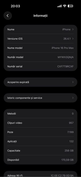 Vand Iphone 16 pro max