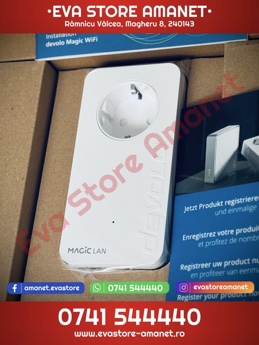 Kit de adaptoare Powerline + Wi-Fi mesh DEVOLO Magic 2 WiFi 6 Next Multiroom KIT