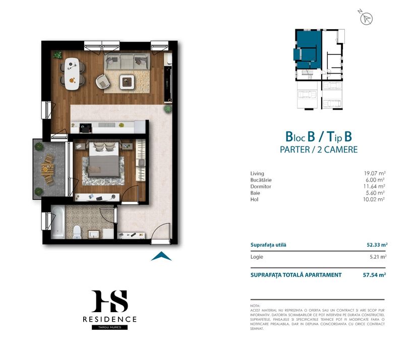 HS Residence apartamente la cheie cu CF, semimobilate direct de la dez