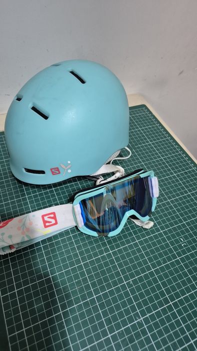 Casca ski pentru copii Salomon cu ochelari S 49-53