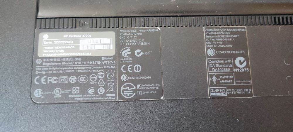 Ноутбук hp Pro book 4720a