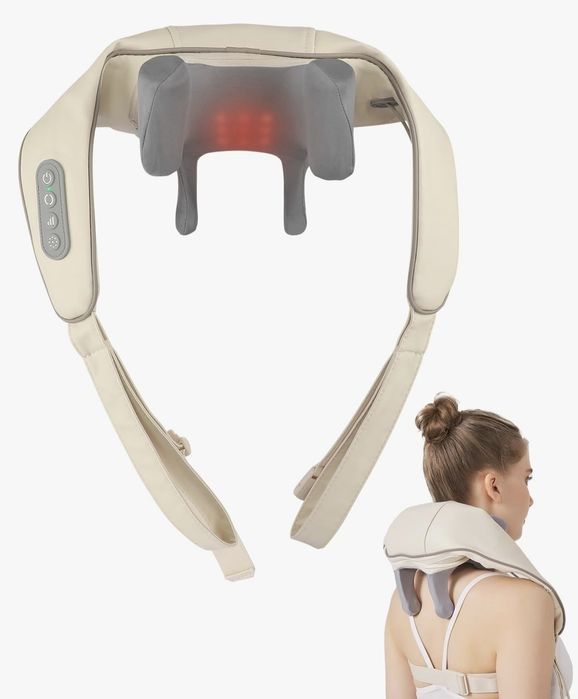 БЕЗЖИЧЕН шиацу масажор с вградена презареждаща се батерия