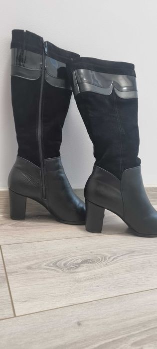 Cizme piele, 38, Toc: 5 cm