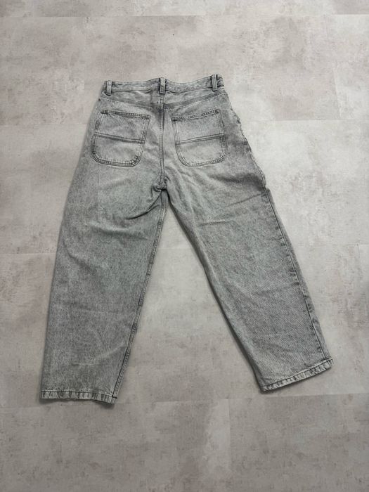 Pantaloni Bershka Gri Wide Leg Mărimea 42