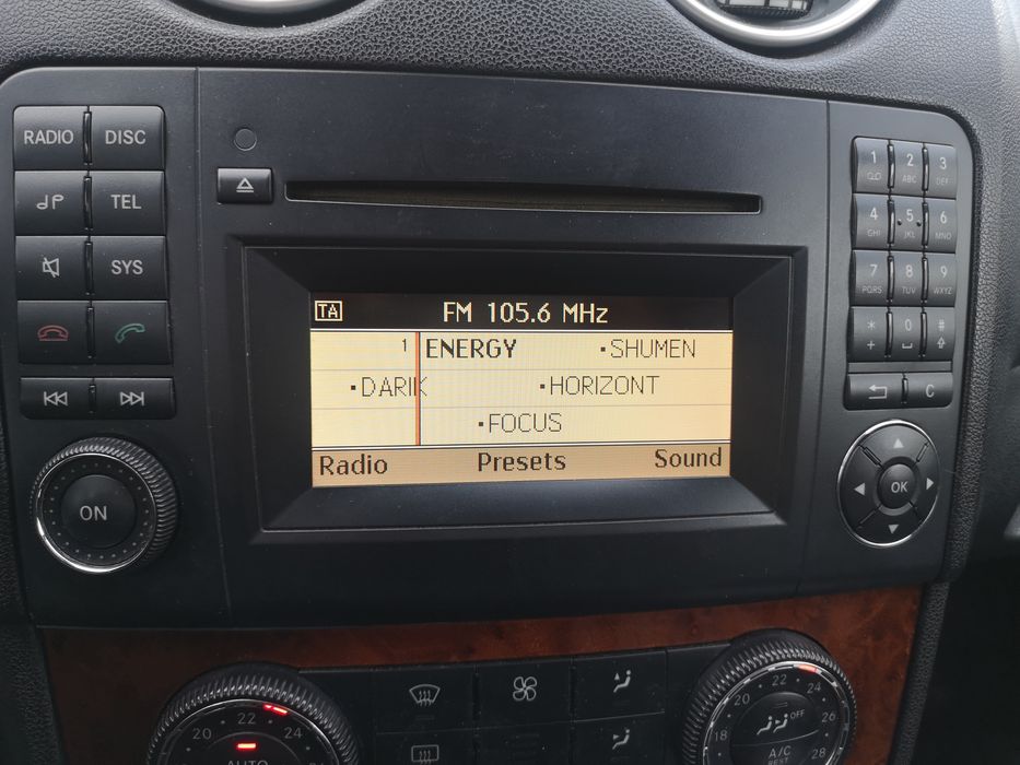 Радио, медия за мерцедес мл в164, w164 face