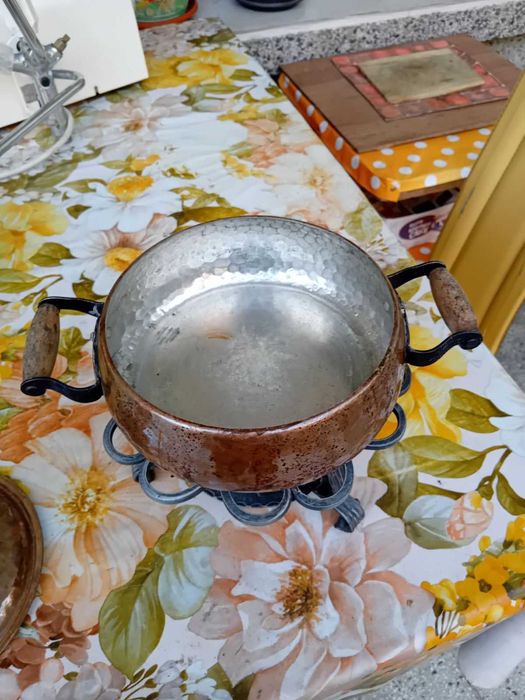 Антикварно Фондю - ръчно изработено медно