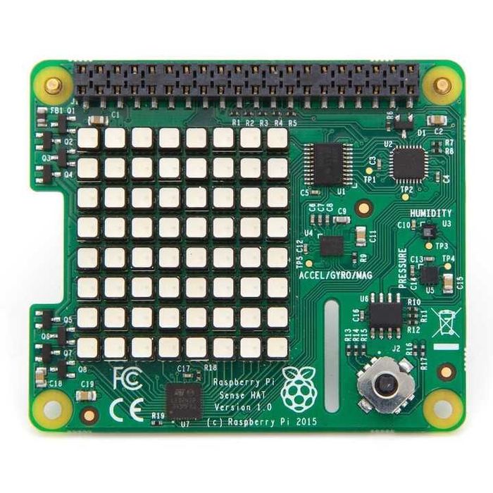 Modul Sense HAT (senzori, afisaj RGB, joystick) pentru Raspberry Pi