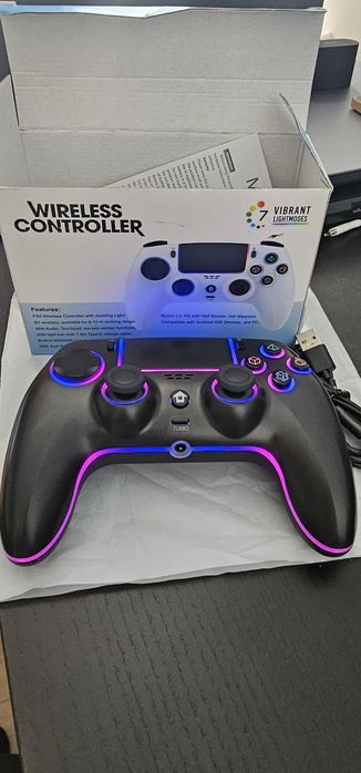 Controller Wireless RGB PS5 / PC / Android / iOS (Senzori Hall Effect, Nou)