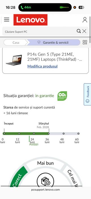Laptop Thinkpad P14s Gen 5 (32GB, 1TB, Ryzen 7 Pro 16 Nuclee, Portabil 1.61kg)