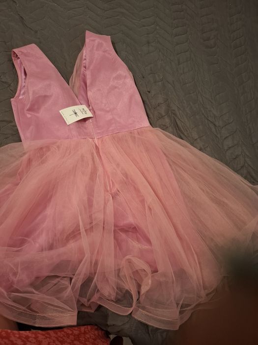 Rochie roz voal vaporos mărimea 44