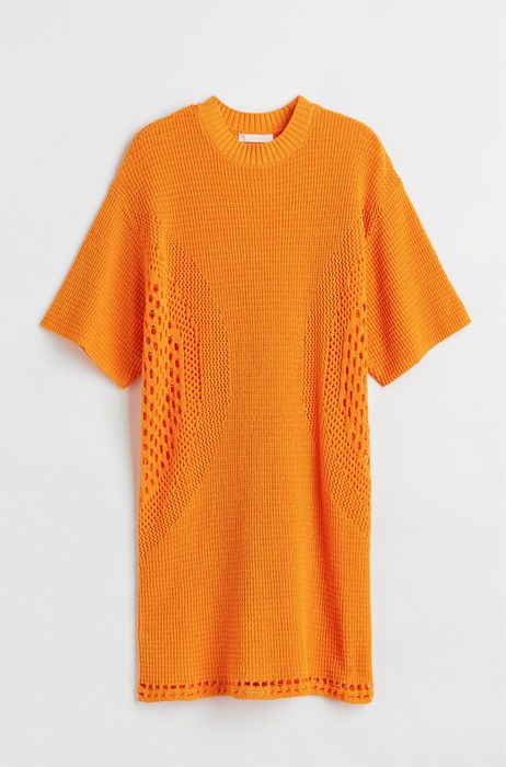 Плетена оранжева рокля H&M