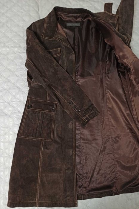Trench/ trenci/ palton de femei din  piele naturala