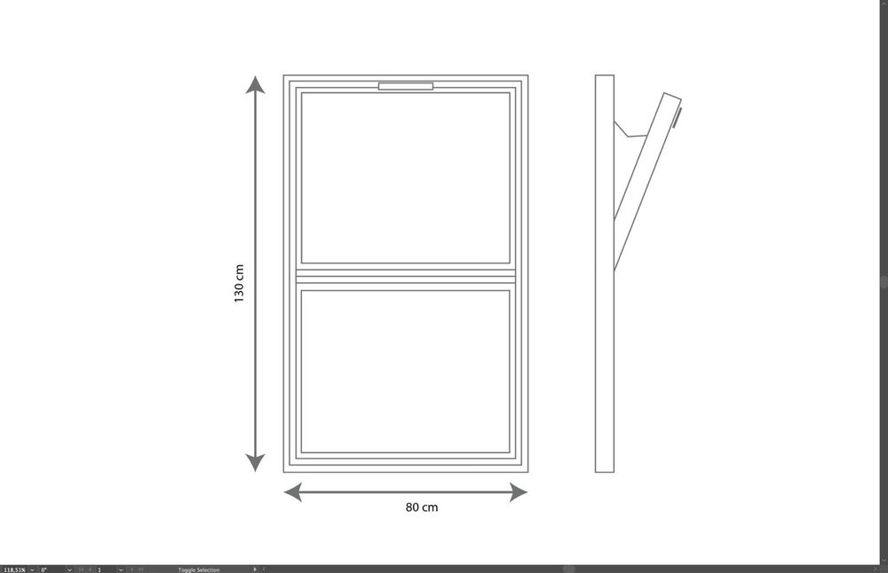 Fereastra termipan 80 x 130 rabatabila