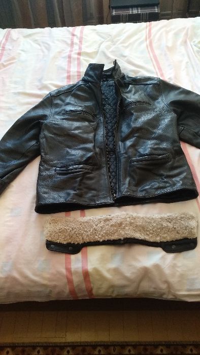 Мъжо яке-естествена кожа XL