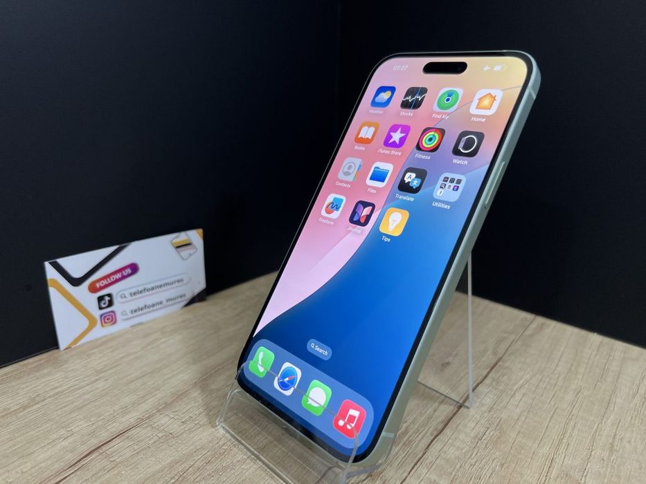 Iphone 15 Plus 128Gb Green Second-Hand Foarte Bun 3 ani garanție, Tele