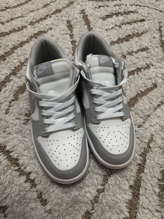 Nike Dunk Low бело-серые