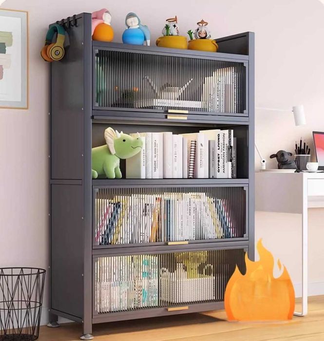 Книжные полки и шкафы белый и черный новый стильный шкаф недорого