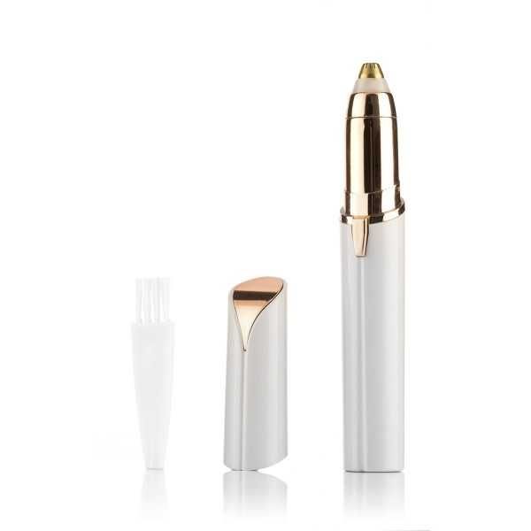 Epilator facial de precizie portabil fara durere lumina LED alb/auriu